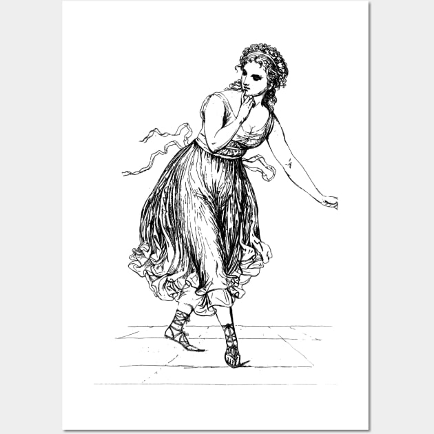 Italian Dancer 1 by Johann Gottfried Schadow Wall Art by rocketshipretro